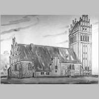 001-1083 Kirche Allenburg - Zeichnung von Werner Lippke.jpg